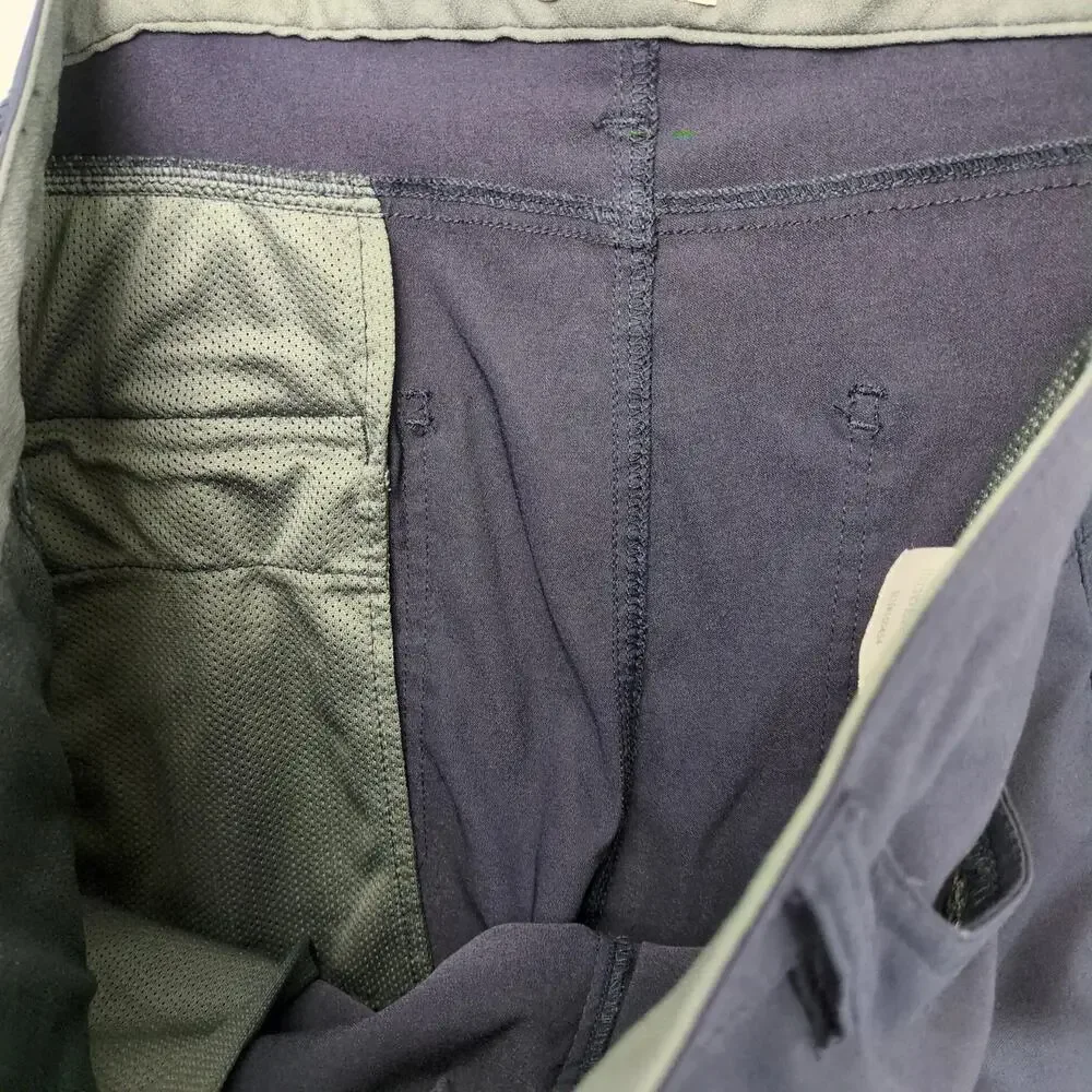 Original Weatherproof Vintage Navy Nylon Cargo Chino Pants Men's 40x30 Stretch‎